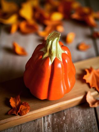 🍂✨ Podzim voní kouzlem ✨🍂 Představuji vám své nové svíčky v ručně odlévaných nádobách z jesmonite – ve tvaru dýně 🎃....